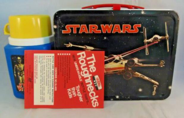 Vintage Star Wars Metal LUNCHBOX & THERMOS 1977