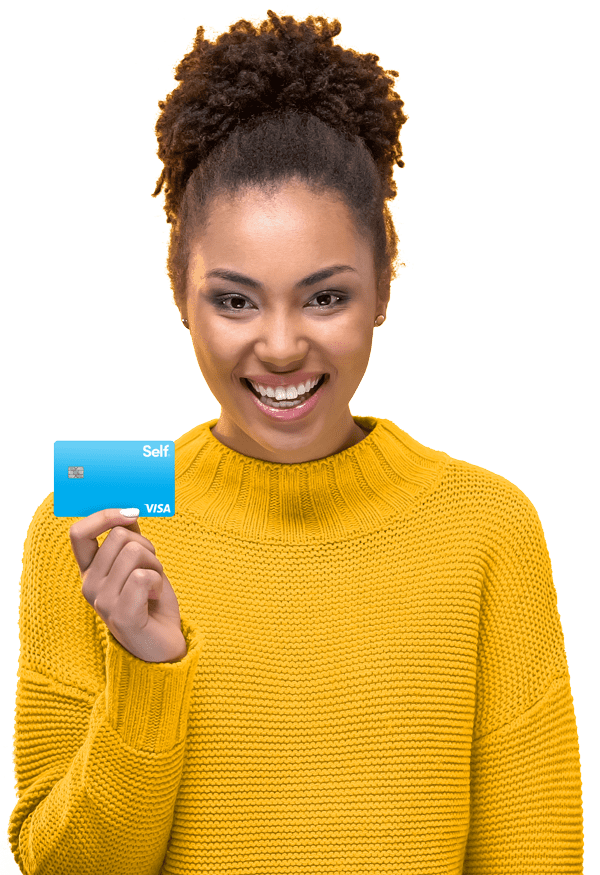 woman with self credit card